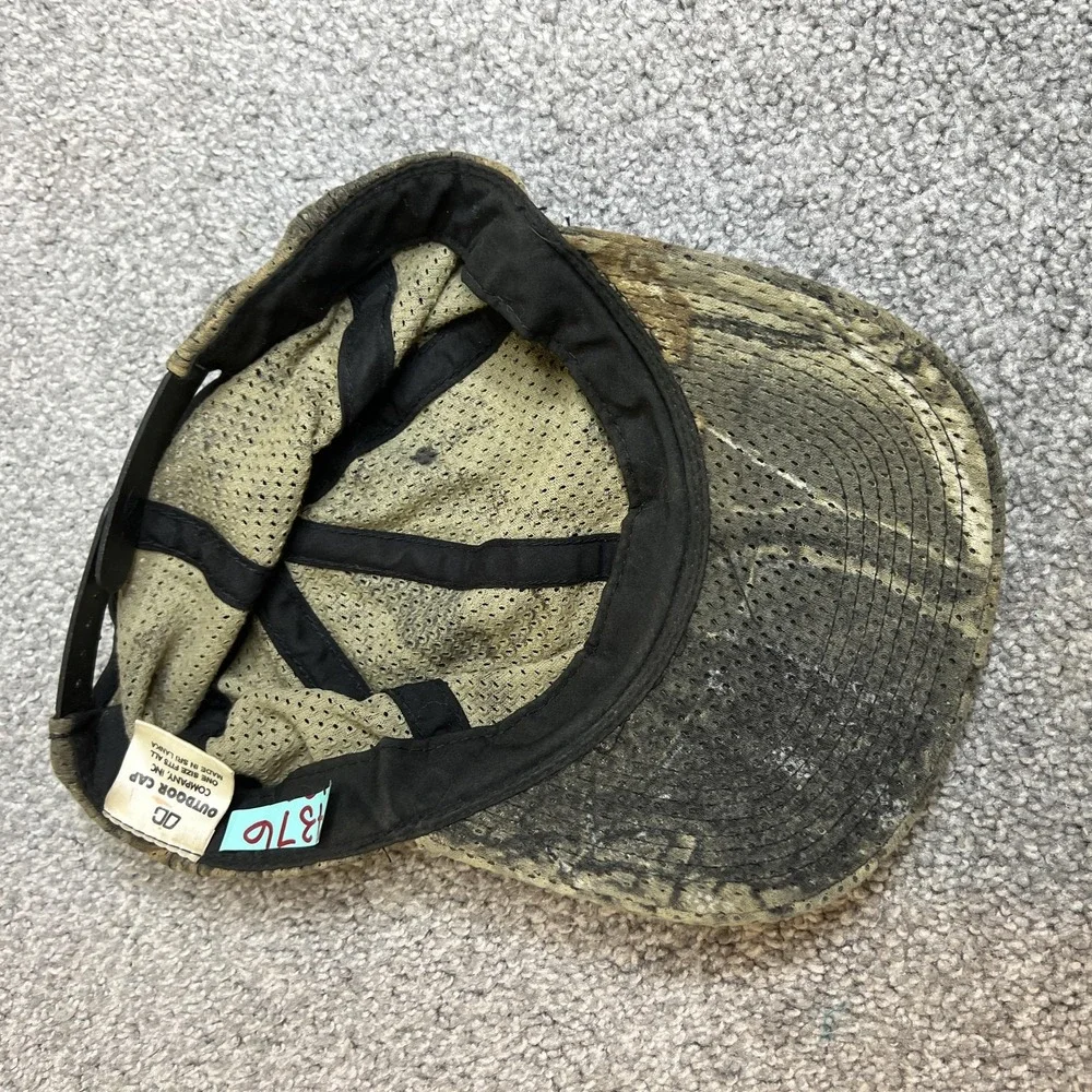 vtg Outdoor Cap Hat Cap‎ Snap Back Camouflage Camo Mesh Hunting Mens Green Brown
